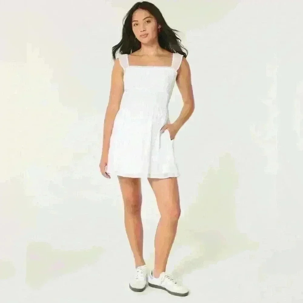 NWT Hollister Saidie Chiffon Flutter sleeve mini dress XXL - Picture 3 of 8